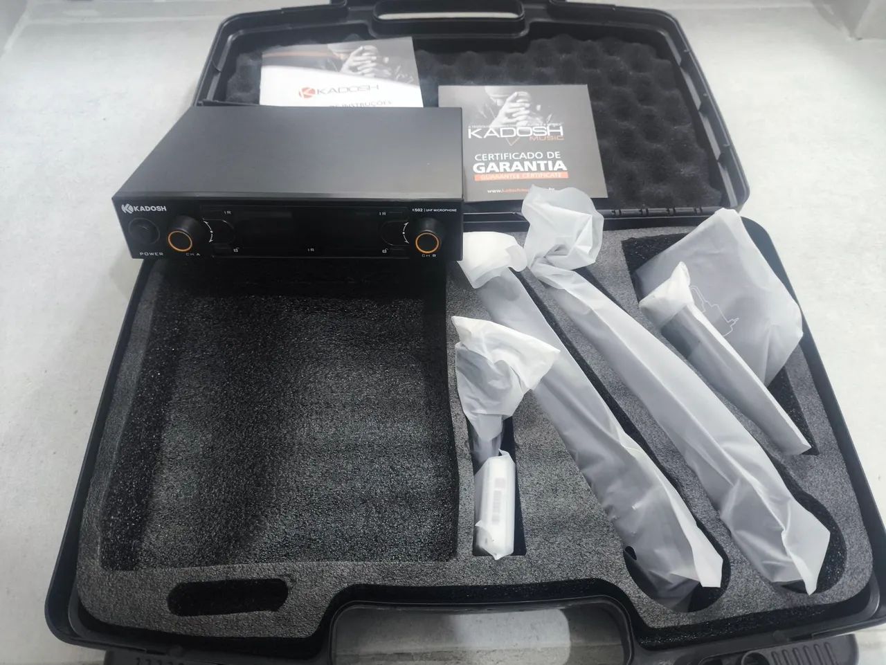 MICROFONE KADOSH LACRADO NOVO NA CAIXA COM NOTA - Foto 3