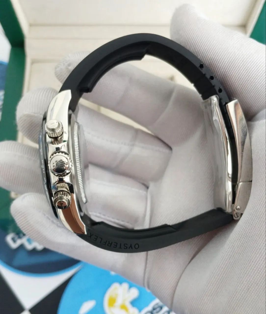 RELÓGIO RLX DAYTONA FUNDO CINZA AUTOMÁTICO  - Foto 3
