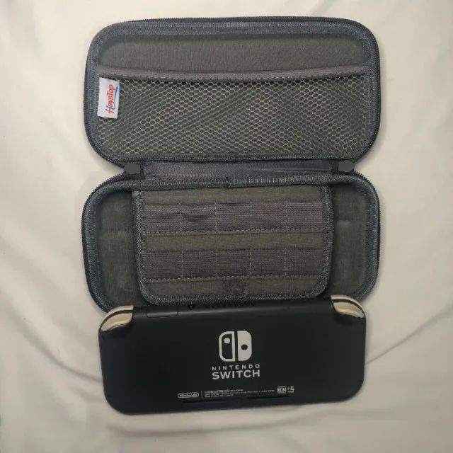 Nintendo Switch Lite Cinza - Pouco uso (Completo c/ Capa e Case) - Foto 6