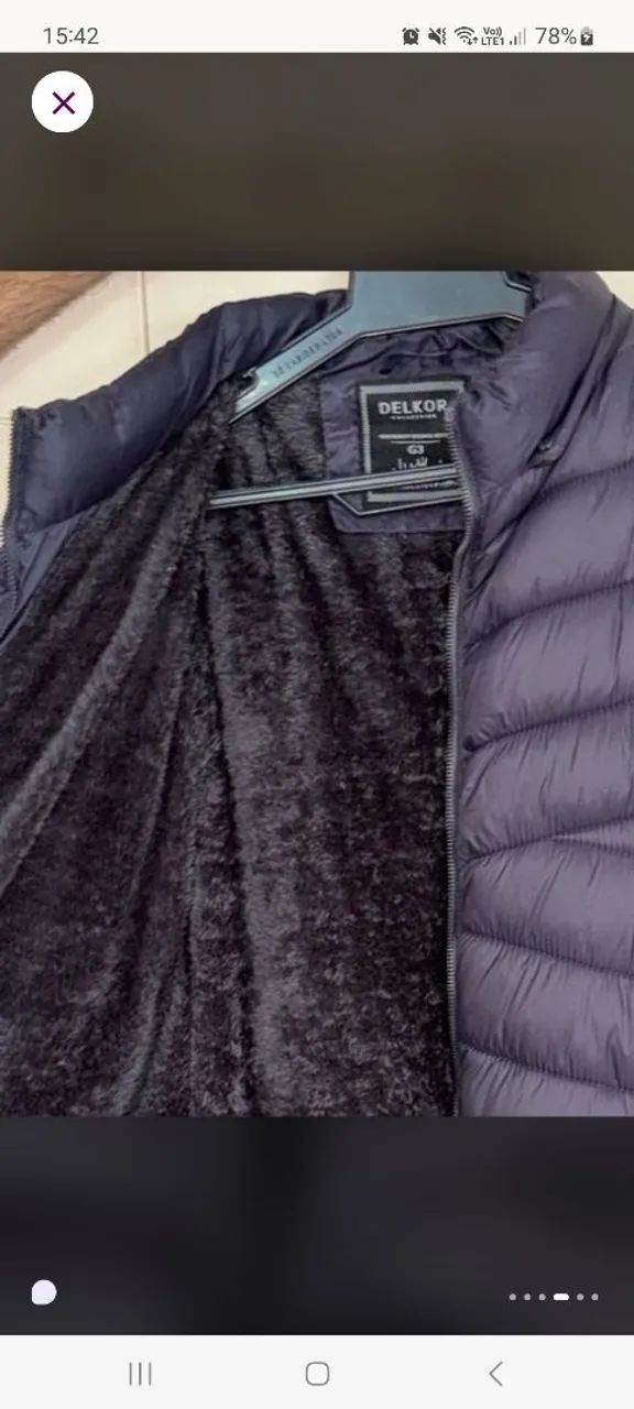 Jaqueta puffer delkor G3 peluciado plus size  - Foto 4
