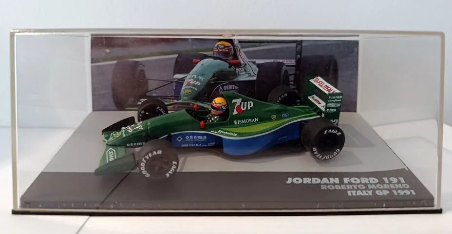 Miniatura Fórmula 1 Jordan Ford 191 (1990) Roberto Pupo Moreno - Foto 2