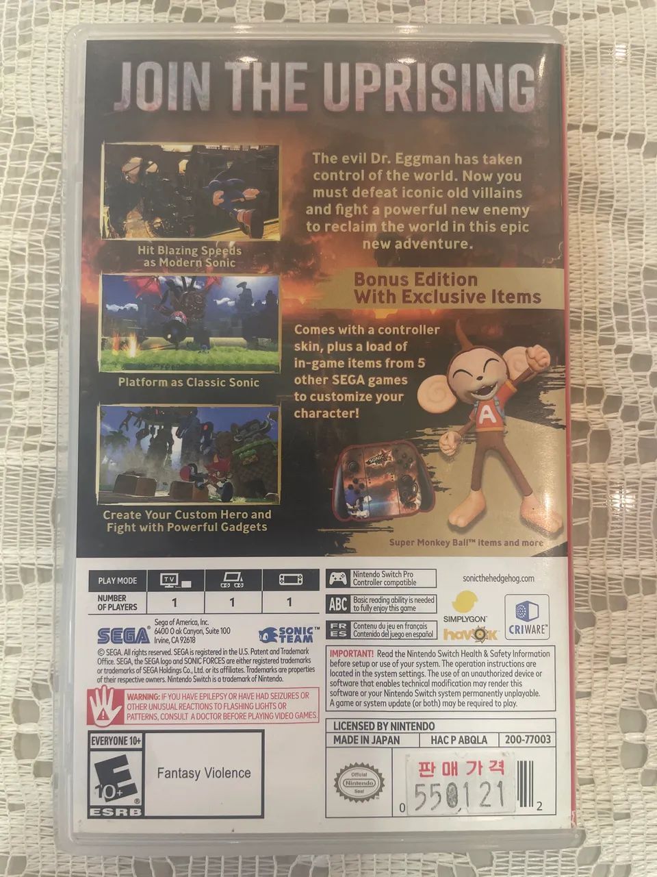 Sonic Forces Nintendo Switch - Foto 3