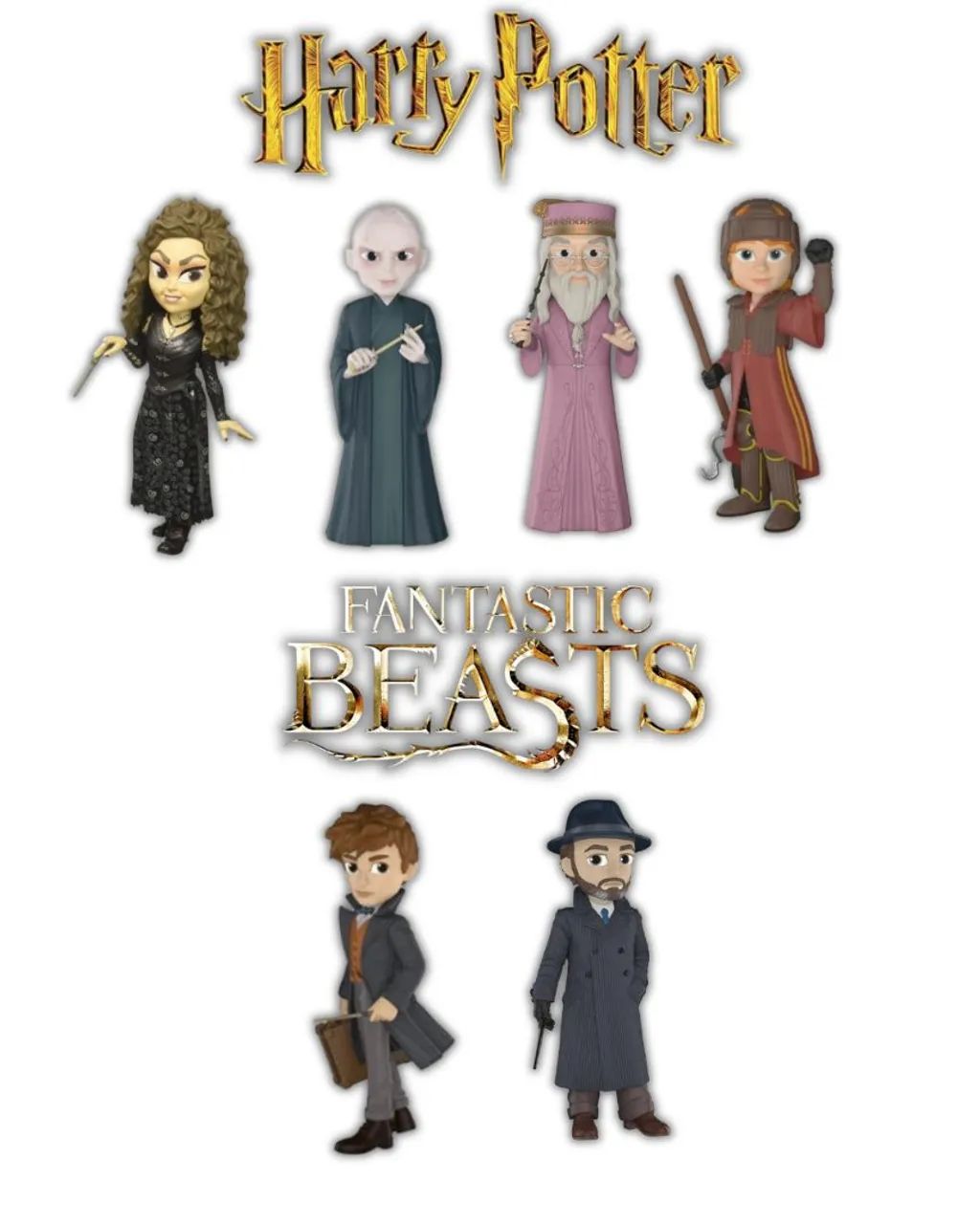 6 Funkos Harry Potter linha Rock Candy. 