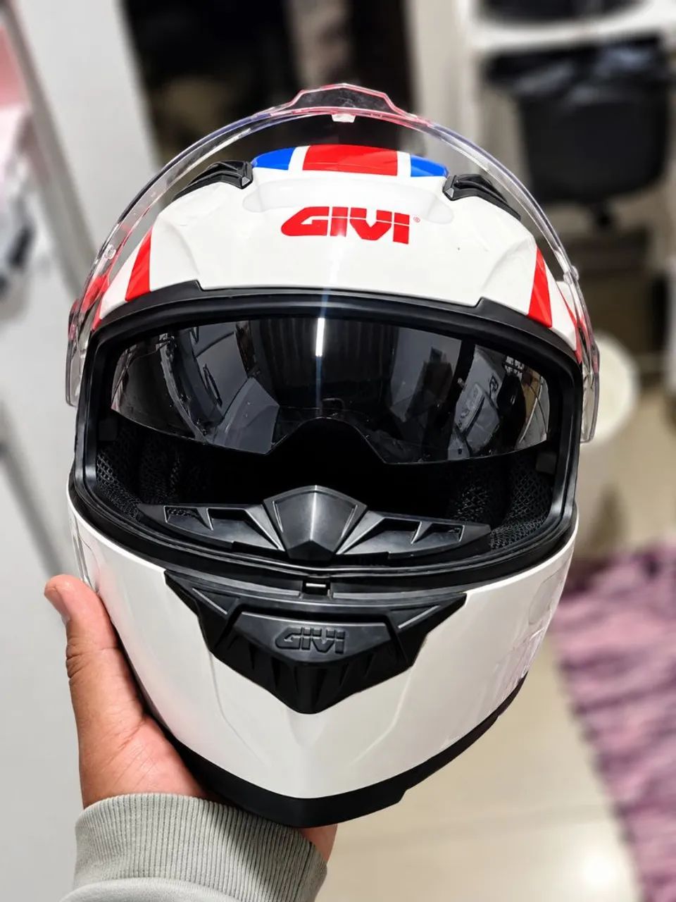 Capacete GIVI HPS 50.5 Branco - Ótimo estado - Foto 2