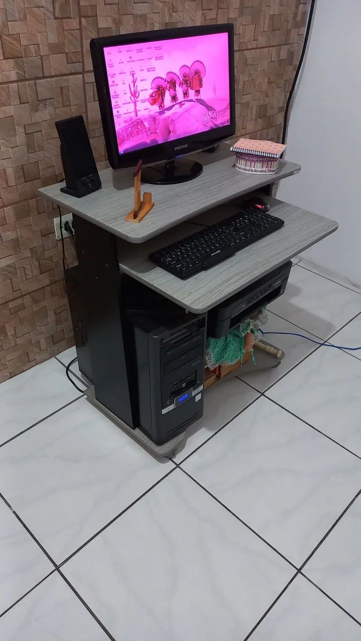 Computador completo com mesa e impressora!! - Foto 2