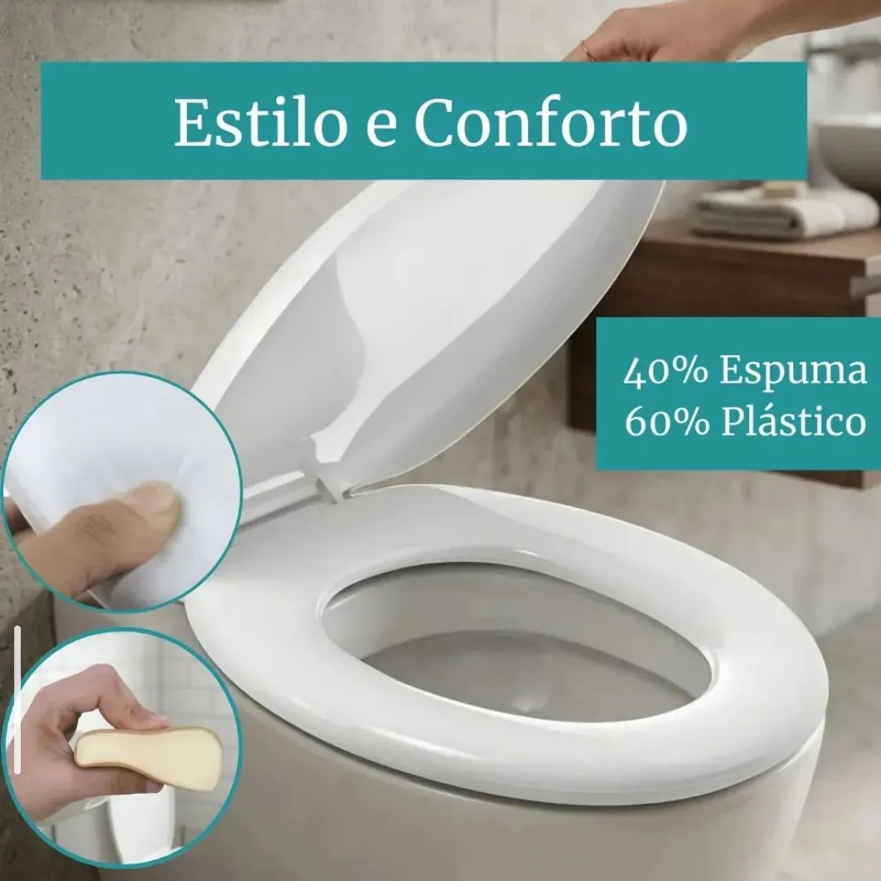 Assento Sanitário Almofadado 