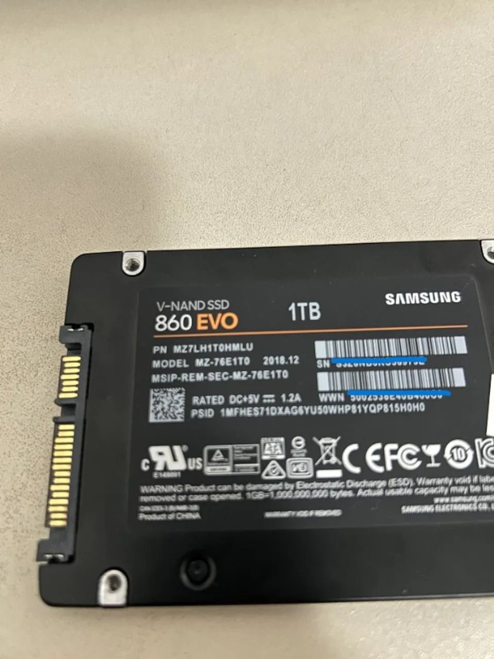 HD Samsung EVO 960 1TB - Foto 2
