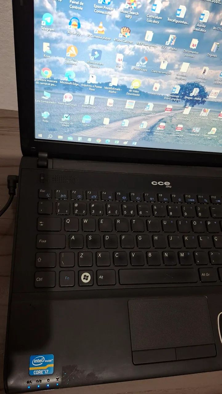 Notebook CCE Core I7 2670QM/8GB RAM/HD1TB/ DVD/Windows 10 Pro/ Linha Win - Foto 2