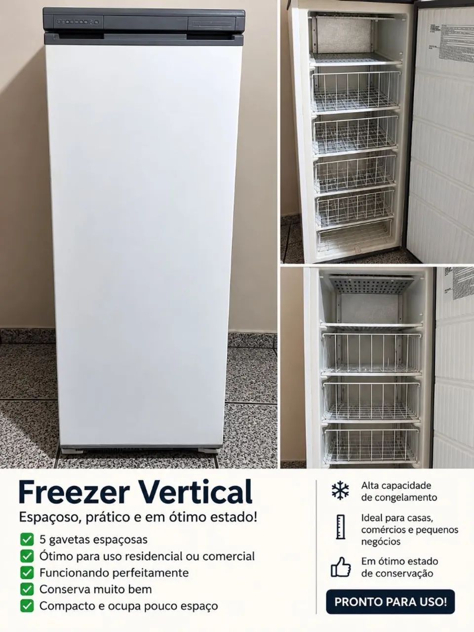 ?Freezer Vertical Prosdócimo - Funcionando Perfeitamente