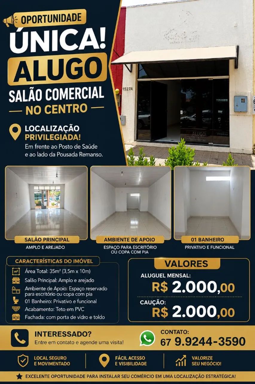 Aluguel Comercial Salão 