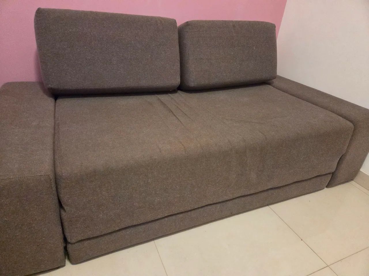Sofá-cama cinza Tok Stok - Foto 2