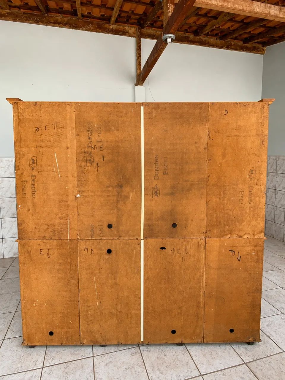 Estante Retrô de Sala com Cristaleira - Mogno/Tabaco - Foto 2