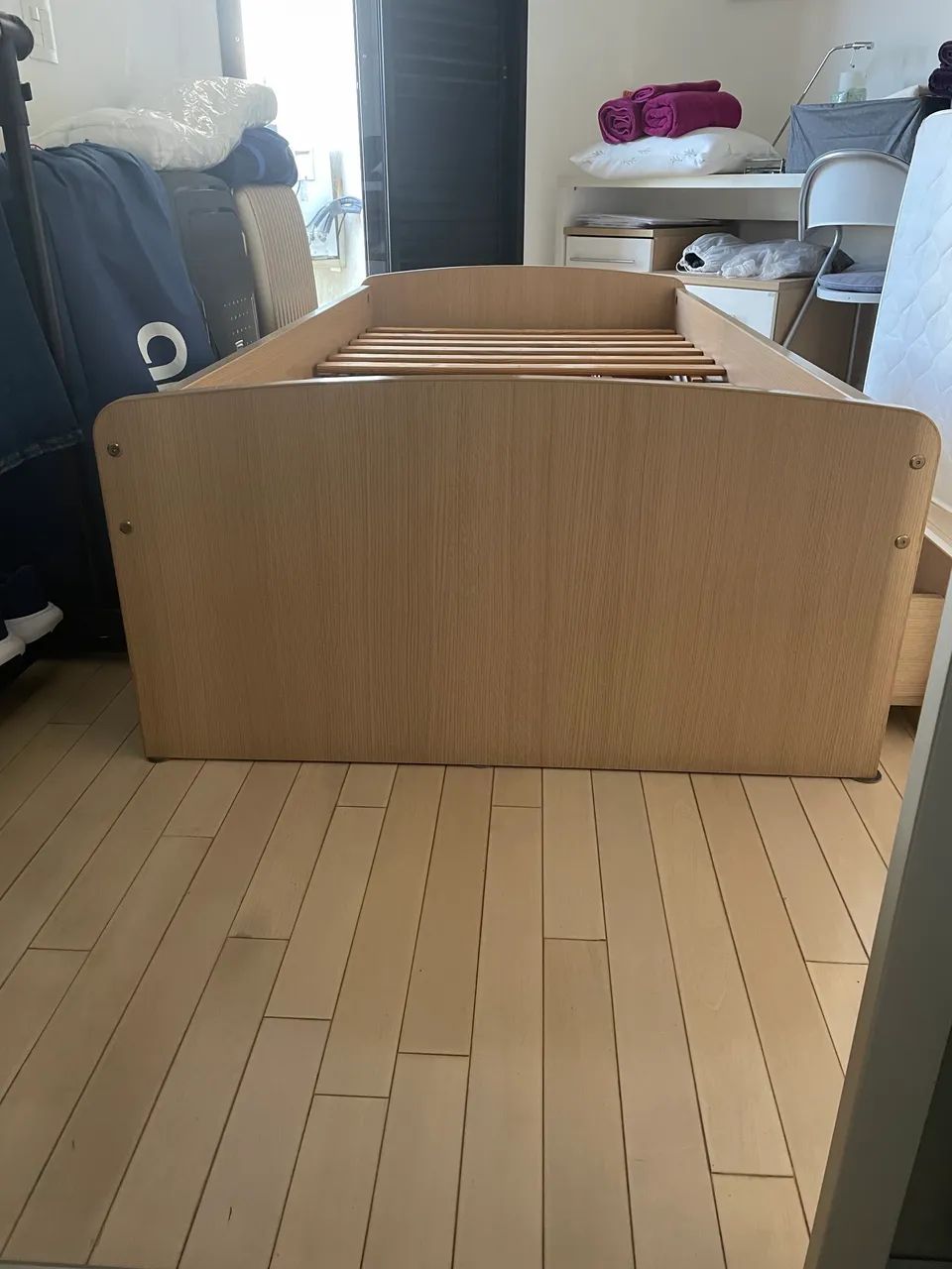 CAMA DA SCA SEMINOVA EM LAMINADO MADEIRA  - Foto 4
