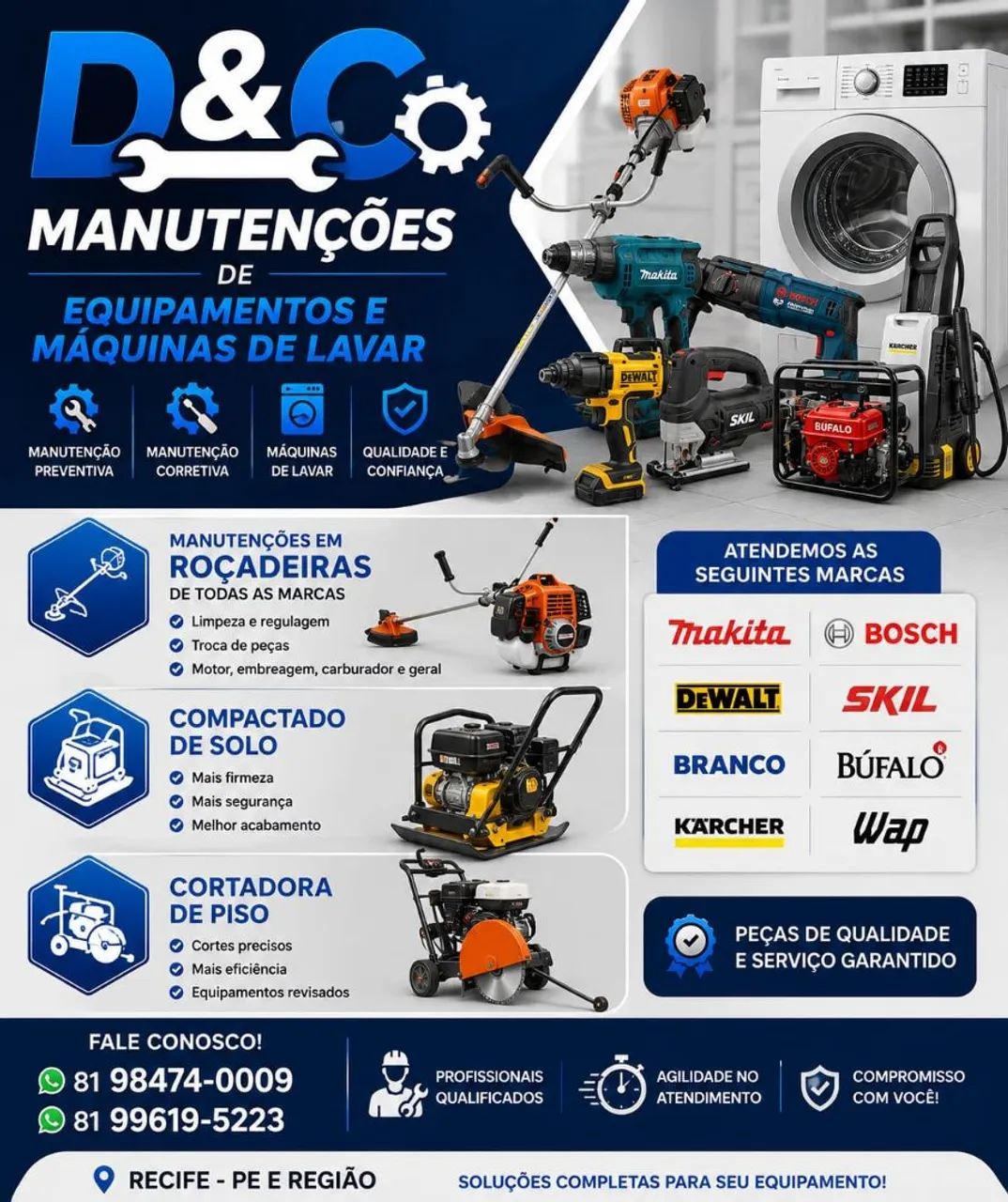 D&C manutenções de equipamentos e máquinas de lavar 