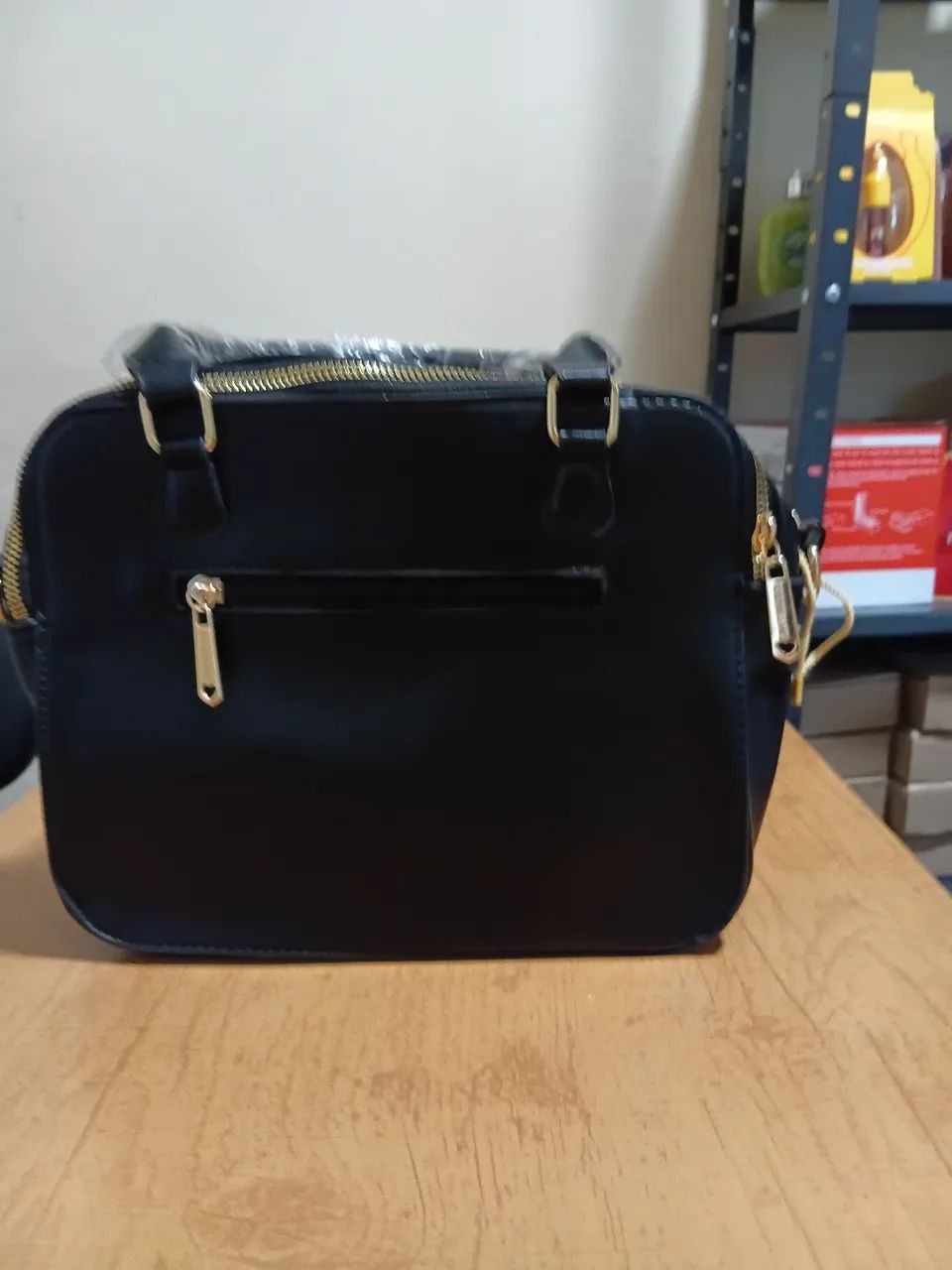 Bolsa quadrada preta com 2 alcas - Foto 2