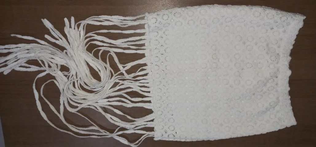 CONJUNTO BRANCO CROCHÊ - SAIA E CROPPED  - Foto 5