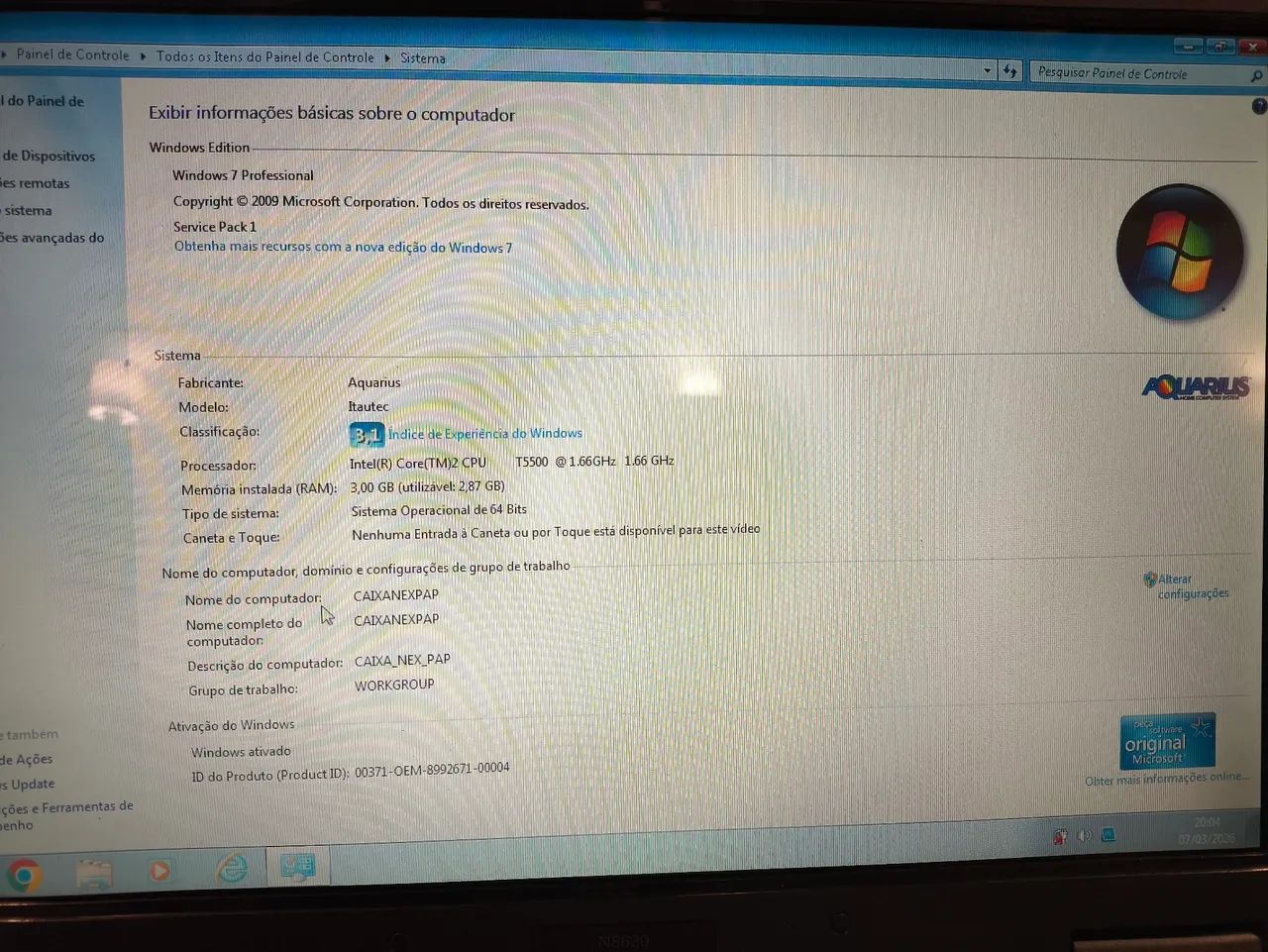 Notebook Itautec usado  - Foto 2