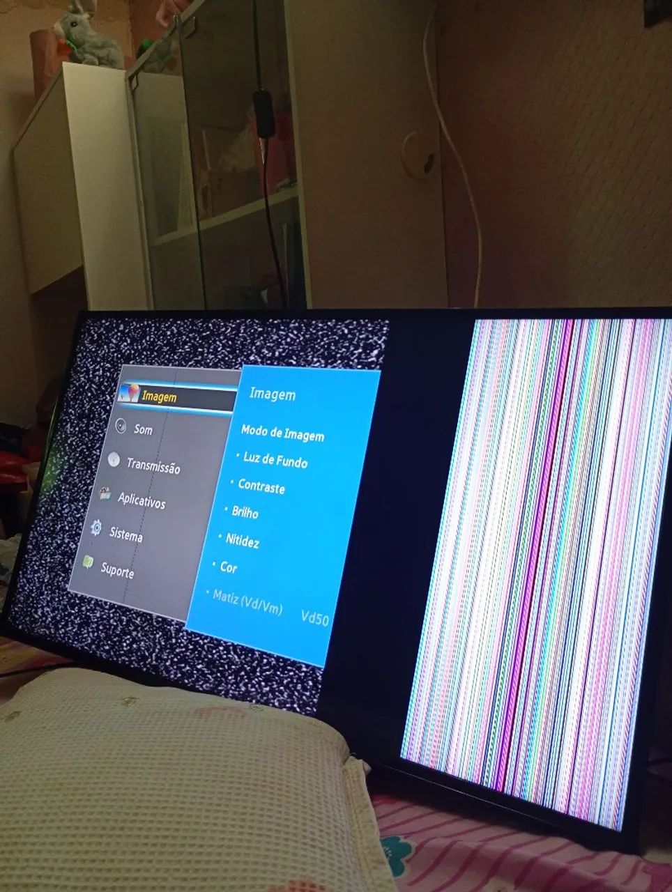Tv Samsung 32 polegadas nova com problema de imagem  - Foto 2