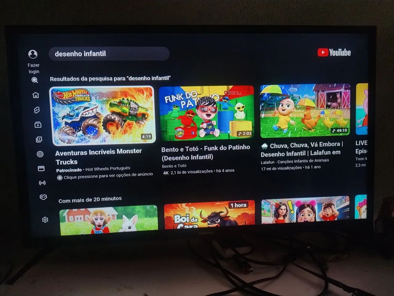 Vendo TV LG 32 polegadas com canais em aberto tem uma linha na tela