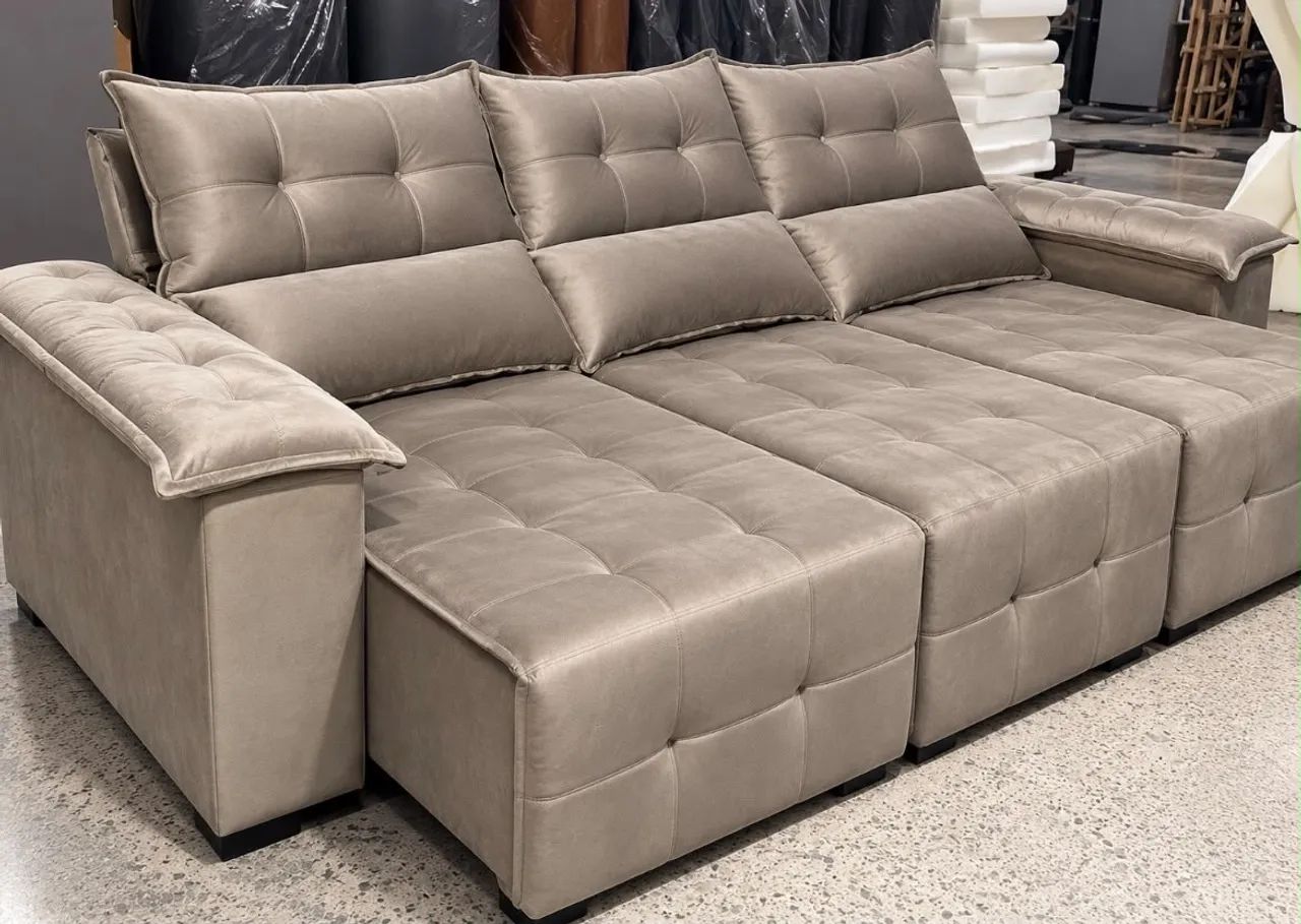 Sofá retrátil e reclinável promoção  - Foto 2