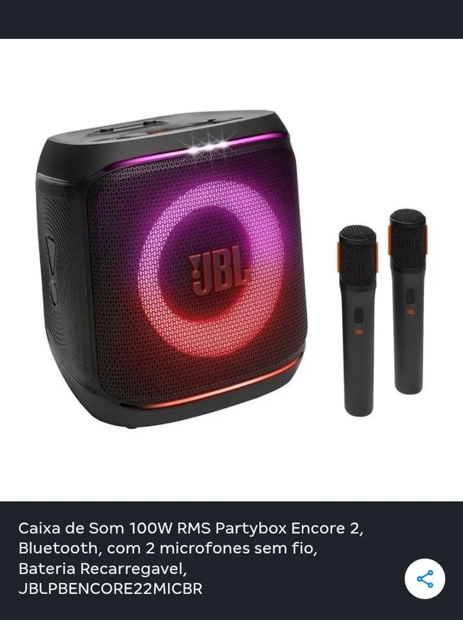 Encore 2 Jbl 2 microfone 