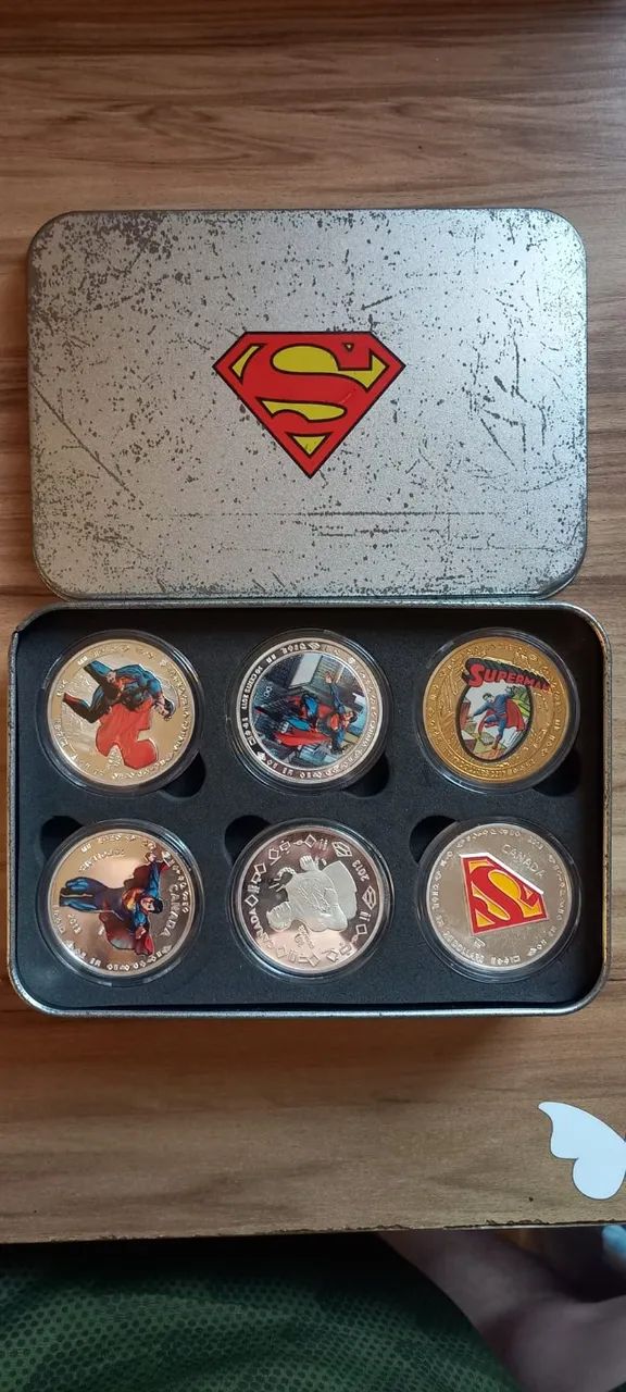 COLEÇÃO COMEMORATIVA SUPERMAN - CANADÁ - 6 MOEDAS COM ESTOJO - Foto 3