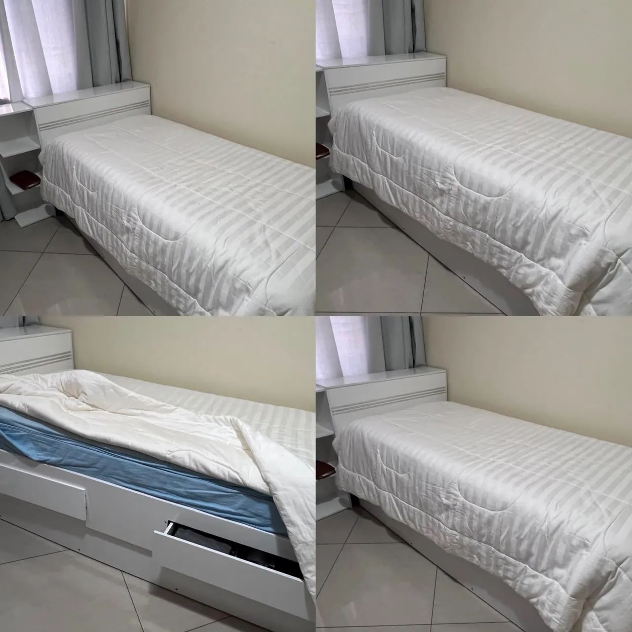 Cama de solteiro  baú 