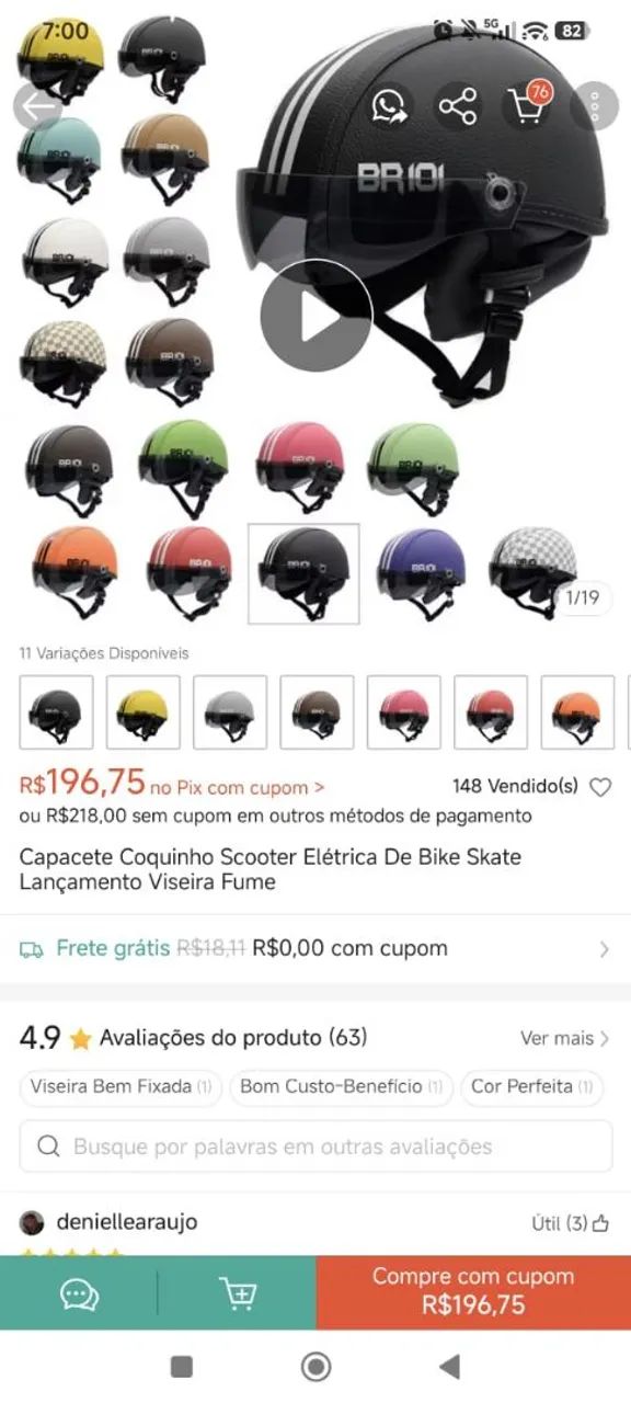 Capacete coquinho - Foto 2