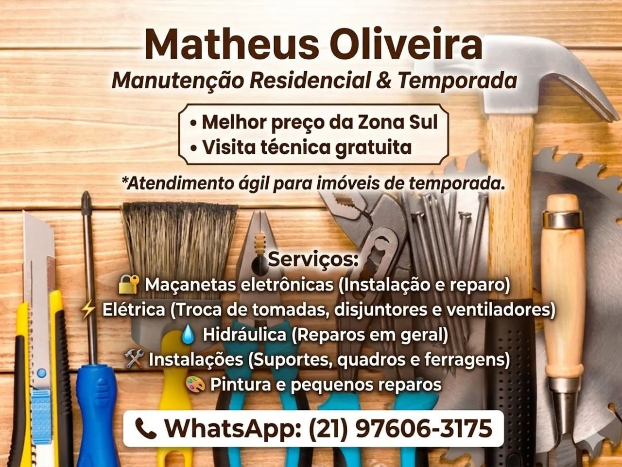Manutenção residencial e temporada