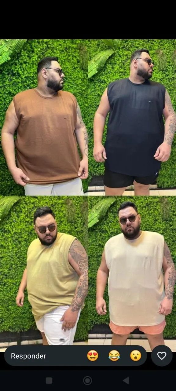 regata tricô plus sizes do g1 ao g6