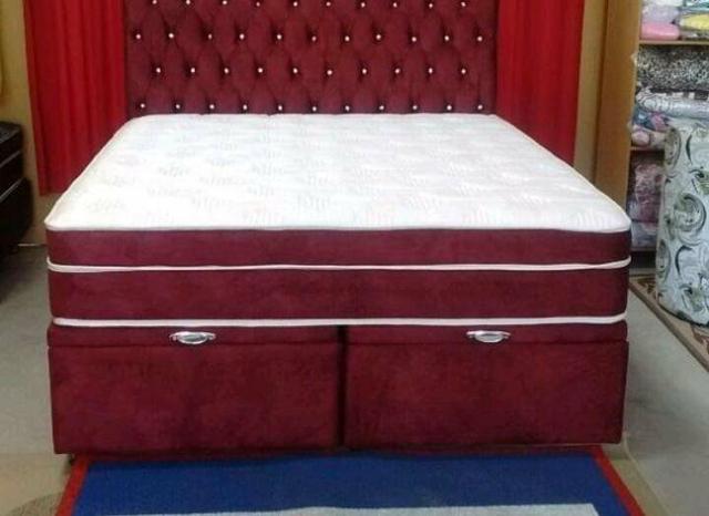 Cama Super king size completa com cabiceira preto de fábrica/ parcelas de: