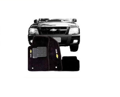 Jogo Tapete wave S10 95/11 antigoPreto Personalizado Com Logo Bordado 4pcs