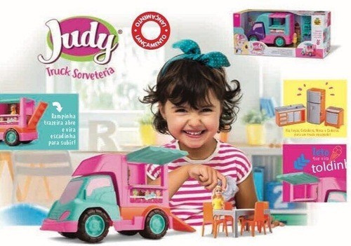 Food Truck Sorveteria Judy Com Rampinha Traseira Samba Toys - Foto 6