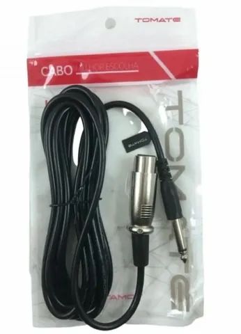Cabo De Microfone Conexão P10 Macho x XLR Fêmea 5m Tomate - Foto 3