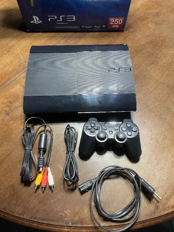 Console Playstation 3 Sony - PS3 Super Slim 250Gb + Controle - FF