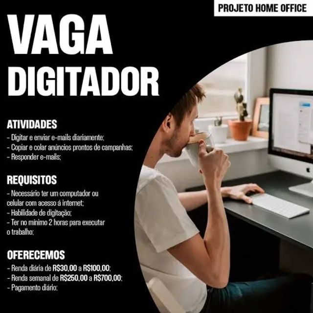 Curso Grátis - Digitador Home Office