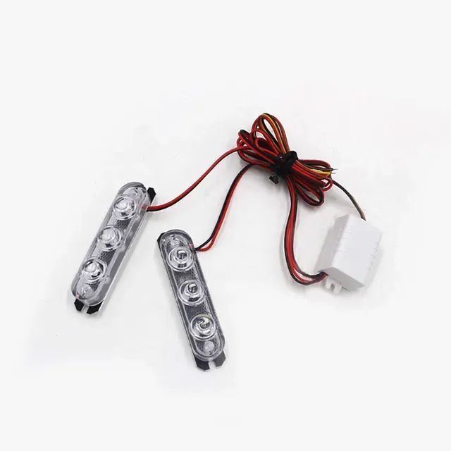 Strobo azul e vermelho 12v par automotivo  - Foto 2