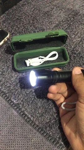 Lanterna Usb Potente Recarregável Tática (3 Modos) - Garantia   - Foto 3