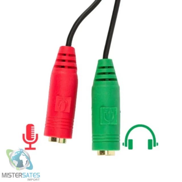 Cabo Headset para Fone, 2 P2 Fêmea para 1 P2 Macho - COD 99 - Foto 3