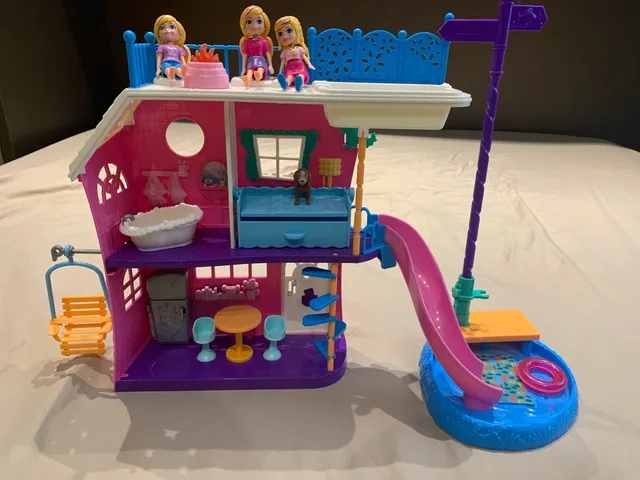 Playset e Mini Boneca - Polly Pocket - Casa do Lago da Polly