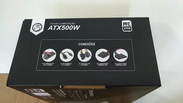 Fonte Gamer PfC Ativo 500W bivolt automático - Foto 3