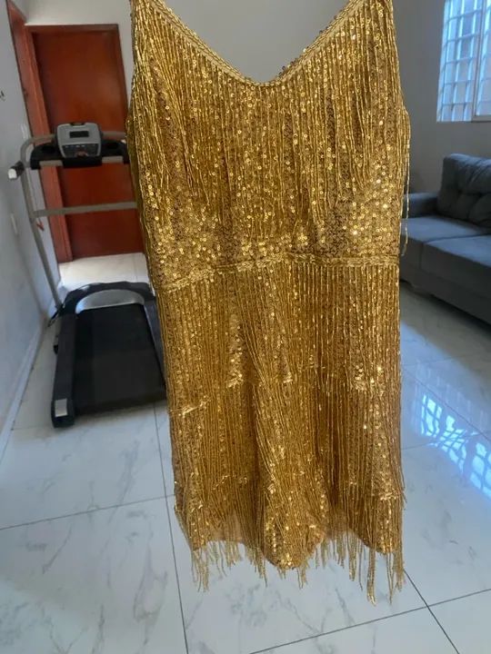 Macacão dourado com franja  - Foto 2