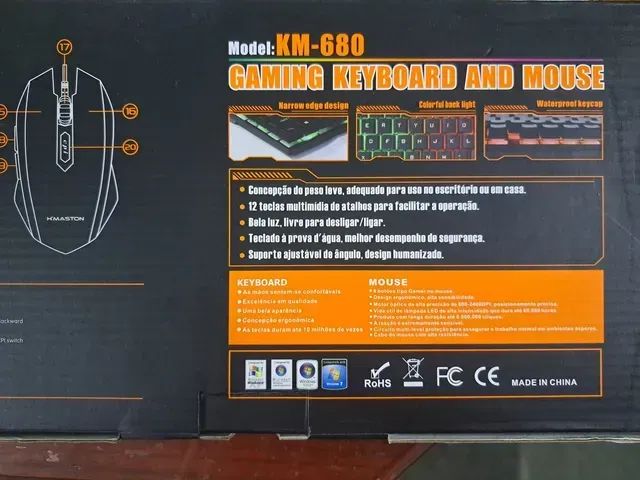 Modelo KM 680 teclado e mouse  novo na caixa