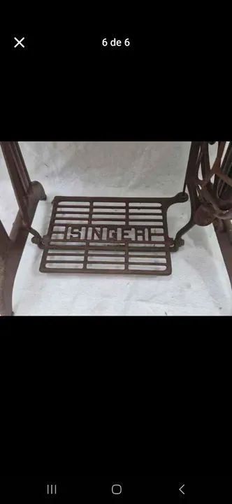 Maquina de Costura Singer raridade, motor + gabinete original - Foto 6