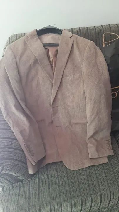 Bleizer de Lã Bege Masculino - Foto 4
