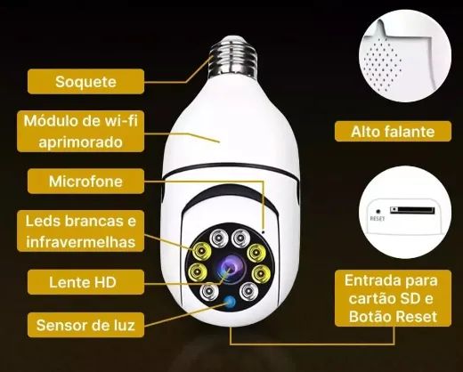 Câmera De Segurança Wi-Fi Inteligente Giratória B-Max BM-IP177 - Foto 3