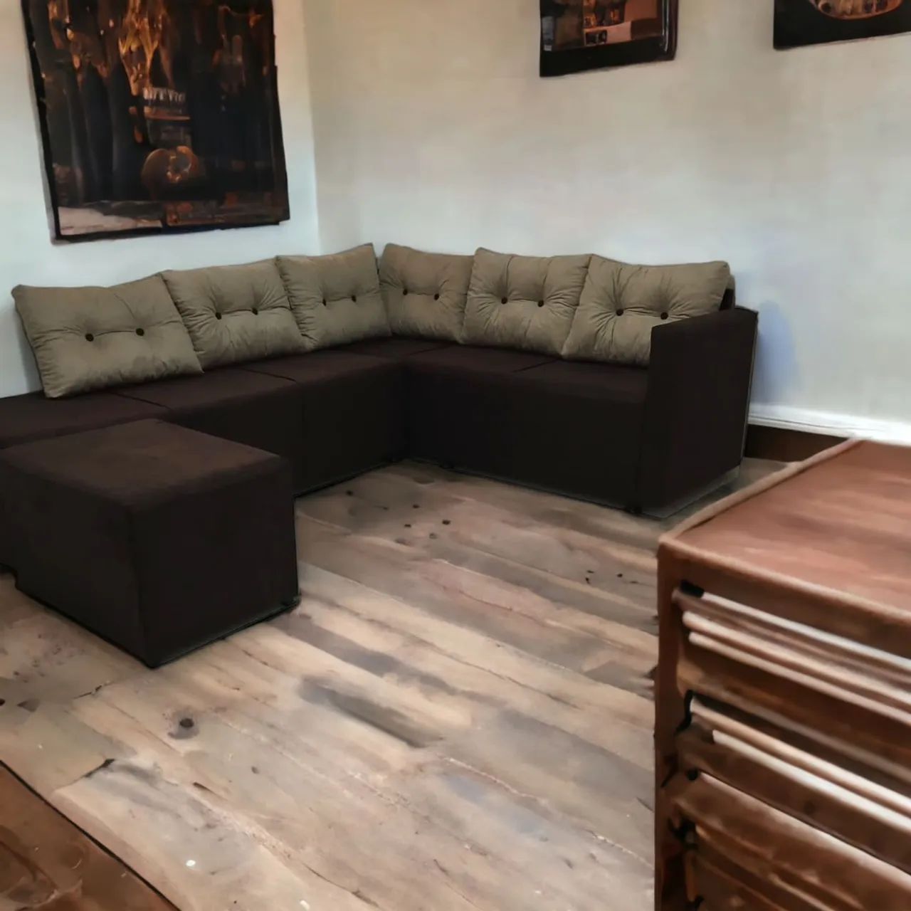 Sofá de canto Medindo1.87/2.40 bem espaçoso produtos novos garanta já o seu! - Foto 4