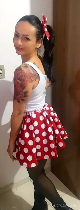 Saia anos 60 de bolinha  - Foto 2