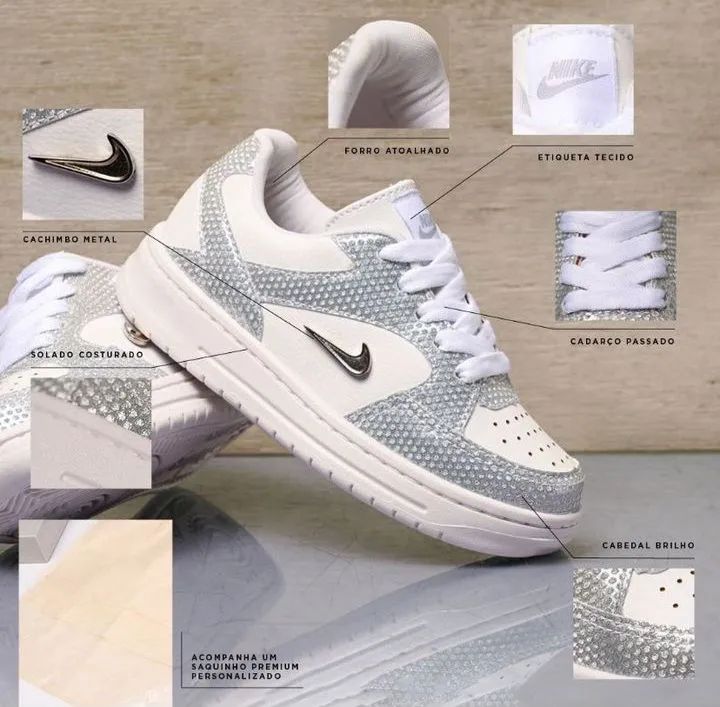 大人気 Nike AIR FORCE 1 LOW Glitter Swoosh Nike Air Force 1 Low 07 LX Glitter Swoosh White - Droper
