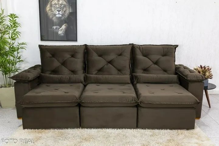 Pré Black Friday! Sofá Retrátil e Reclinável 413  - Tempo limitado.  - Foto 2